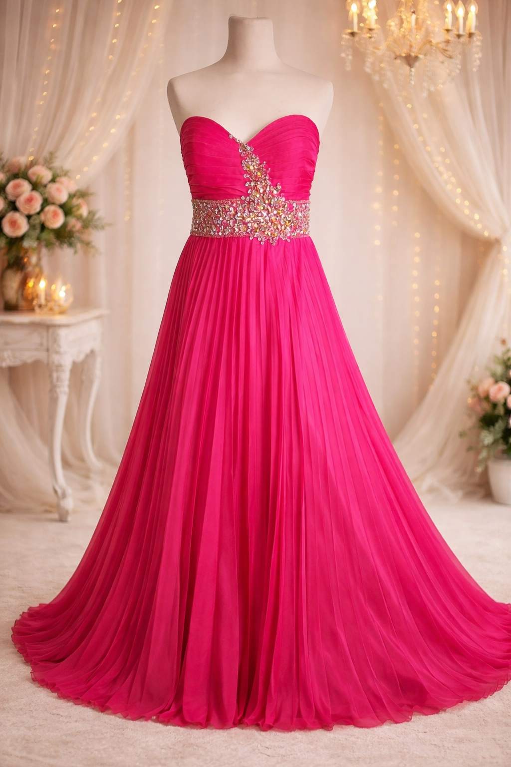 Tony Bowls pink embellished prom occassion dress size 12