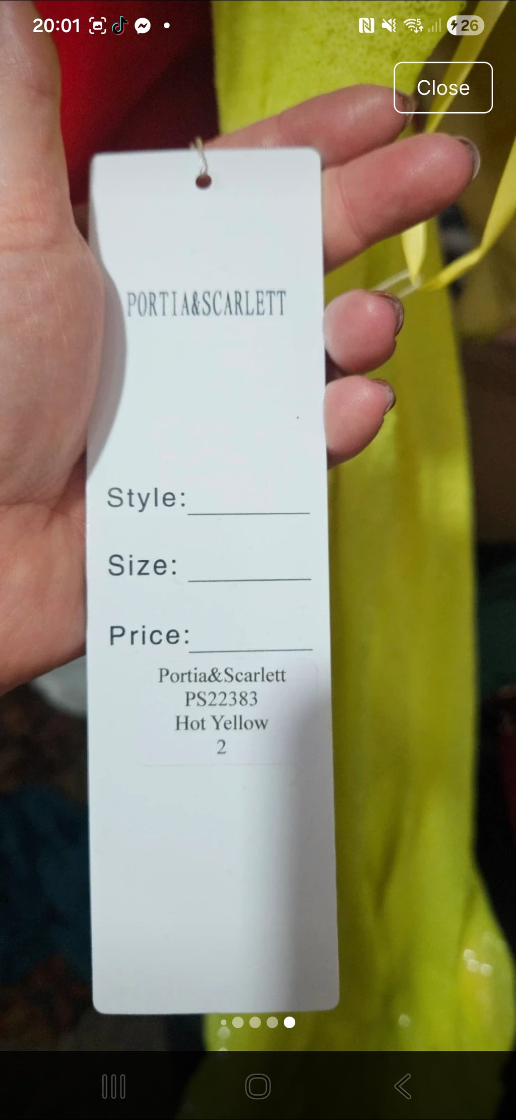 Portia & Scarlett Hot Yellow full sequin embellished evening occassion dress size 6 rrp £400