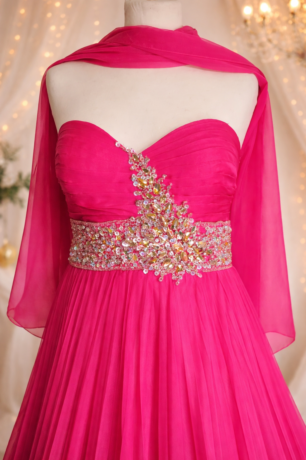 Tony Bowls pink embellished prom occassion dress size 12