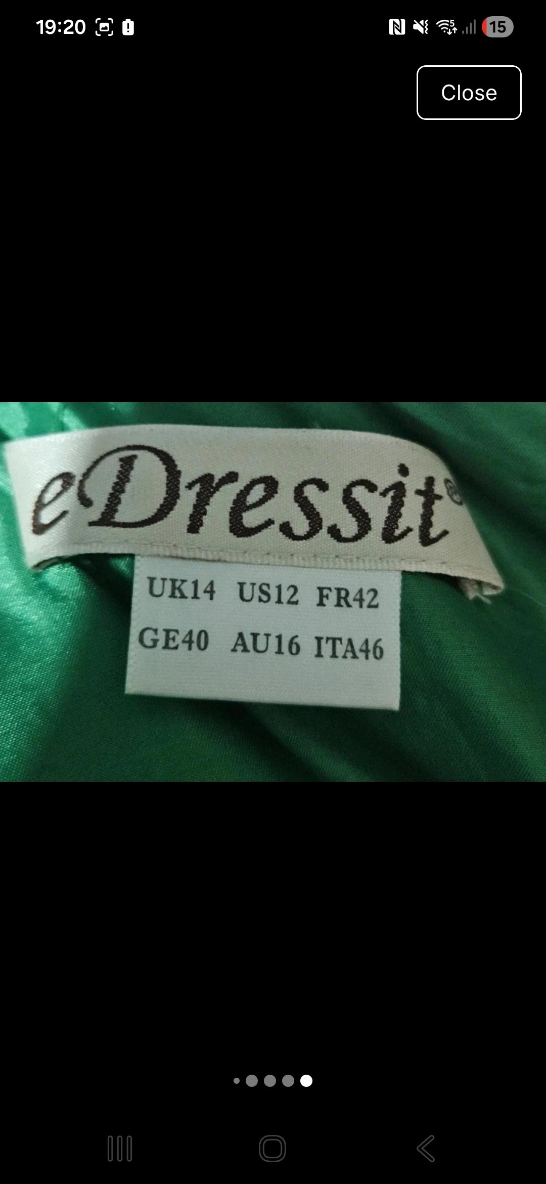 Beautiful Edressit green ruched unique prom occassion dress size 14