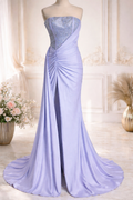 Portia & Scarlett ice lilac satin embellished occassion dress size 4 rrp £400