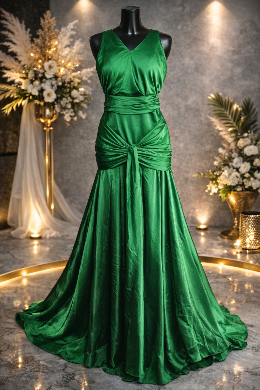 Beautiful Edressit green ruched unique prom occassion dress size 14