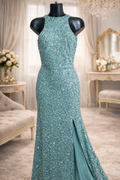 Beauut mint gorgeous sequin embellished occassion dress size 10