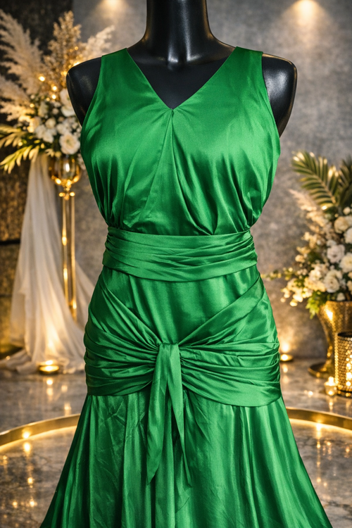 Beautiful Edressit green ruched unique prom occassion dress size 14