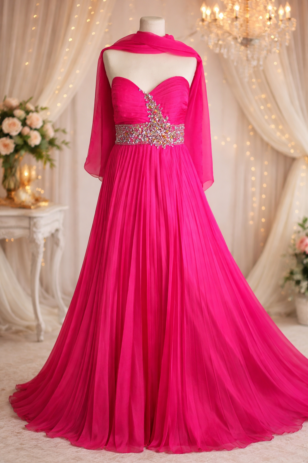 Tony Bowls pink embellished prom occassion dress size 12